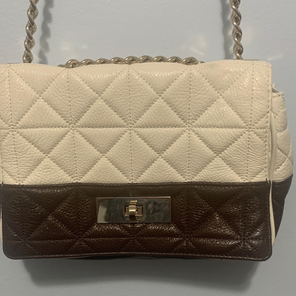 Kate Spade brown and cream handbag
